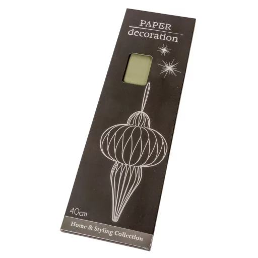 Papír lampion jégcsap akasztós zöld 40cm 