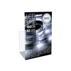 Szalag 30 LED-es elemes (elem nélkül) hideg 1m