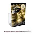 Szalag 30 LED-es elemes (elem nélkül) meleg 1m