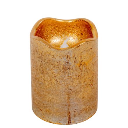 Gyertya LED-es időzítős arany M9x7cm