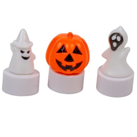 Halloween figurás LED-es teamécses 6cm