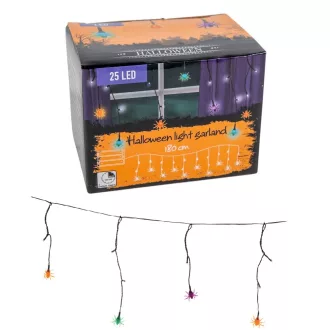   Pók mintás girland LED-es időzítős elemes (elem nélkül) 180cm