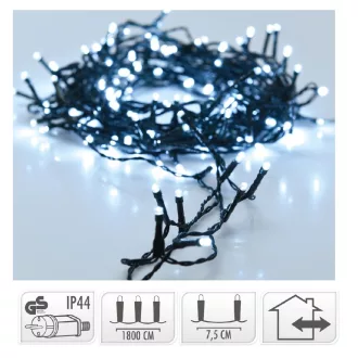 Fényfüzér 240 LED-es adapteres hideg 18m