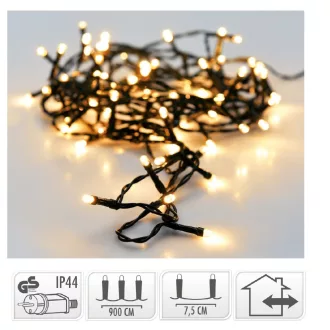 Fényfüzér 120 LED-es adapteres meleg 9m