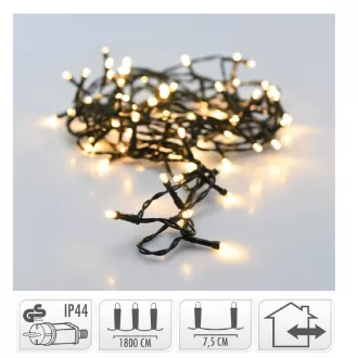 Fényfüzér 240 LED-es adapteres meleg 18m
