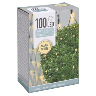 Bukszusgömb fényháló 100 LED-es adapteres 90cm