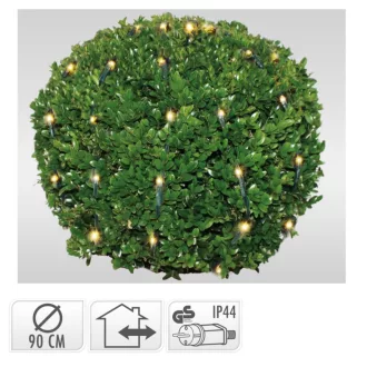 Bukszusgömb fényháló 100 LED-es adapteres 90cm