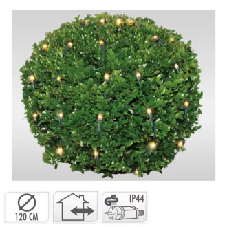 Bukszusgömb fényháló 144 LED-es adapteres 120cm