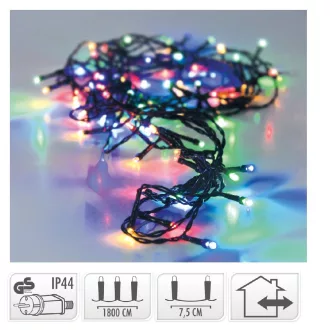 Fényfüzér 240 LED-es adapteres multi  18m
