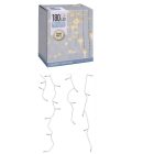 Jégcsap 180 LED-es transzparens adapteres meleg 6m