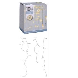 Jégcsap 180 LED-es transzparens adapteres meleg 6m