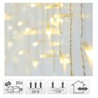 Jégcsap 180 LED-es transzparens adapteres meleg 6m