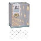 Háló 160 LED-es transpares adapteres meleg 2x1m