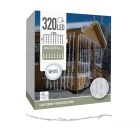 Fényfüggöny 320 LED-es programos adapterrel hideg 1x2m