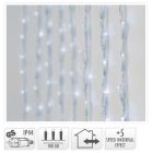 Fényfüggöny 320 LED-es programos adapterrel hideg 1x2m