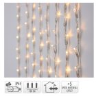 Fényfüggöny 320 LED-es programos adapterrel 1x2m meleg
