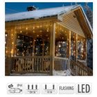 Fényfüggöny 189 LED-es flash adapteres meleg 200x70cm