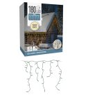 Jégcsap 180 LED-es időzítős programos adapterel meleg 6m