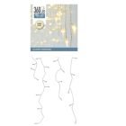 Jégcsap 360 LED-es transzparens időzítős adapteres meleg 12m