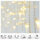 Jégcsap 360 LED-es transzparens időzítős adapteres meleg 12m