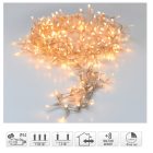 Fényfüzér 180 LED-es transzparens időzítős programos adapteres meleg 13,5m