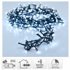 Sűrű fényfüzér 400 LED-es időzítős programos adapterrel hideg 8m