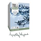 Sűrű fényfüzér 700 LED-es időzítős programos adapterrel hideg 14m