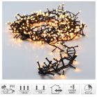 Sűrű fényfüzér 560 LED-es időzítős programos adapterrel meleg 11m