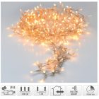 Sűrű fényfüzér 700 LED-es transzparens időzítős programos adapterrel extra meleg 14m