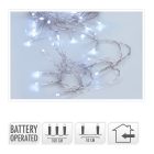 Fényfüzér 10 LED-es elemes (elem nélkül) hideg 100cm