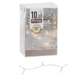 Fényfüzér 10 LED-es elemes (elem nélkül) meleg 100cm