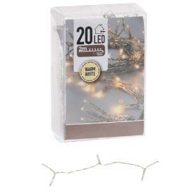   Fényfüzér 20 LED-es transparens elemes (elem nélkül) meleg 200cm