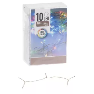 Fényfüzér 10 LED-es elemes (elem nélkül) multi 100cm
