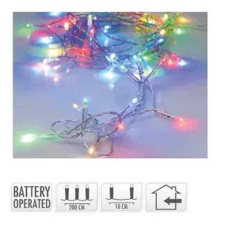   Fényfüzér 20 LED-es elemes (elem nélkül) multi color 200cm