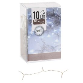  Fényfüzér 10 LED-es időzítős elemes (elem nélkül) hideg 100cm
