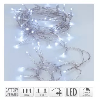   Fényfüzér 10 LED-es időzítős elemes (elem nélkül) hideg 100cm