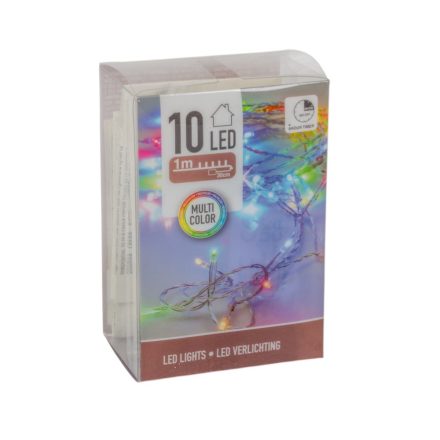 Fényfüzér 10 LED-es időzítős elemes (elem nélkül) multi