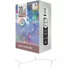 Fényfüzér 20 LED-es timeres elemes (elem nélkül) multi 200cm