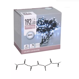   Fényfüzér 192 LED-es programos elemes (elem nélkül) hideg 14,5m