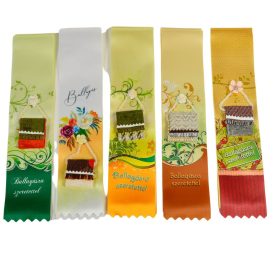 Ballagási szalag tarisznyás rátéttel 7cm