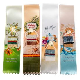 Ballagási szalag tarisznyás rátéttel 7cm