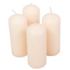 Bársony glitter henger gyertya 40x100mm krém 4db/csom (db ár)