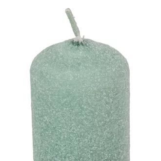   Bársony glitter henger gyertya 40x100mm menta 4db/csom (db ár)