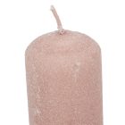 Bársony glitter henger gyertya 40x100mm mogyoró 4db/csom (db ár)