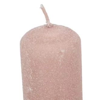   Bársony glitter henger gyertya 40x100mm mogyoró 4db/csom (db ár)