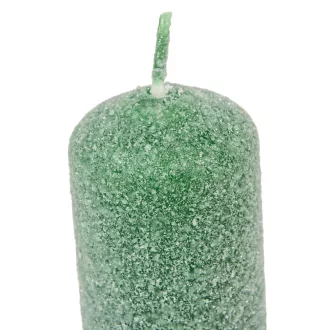   Bársony glitter henger gyertya 40x100mm zöld 4db/csom (db ár)