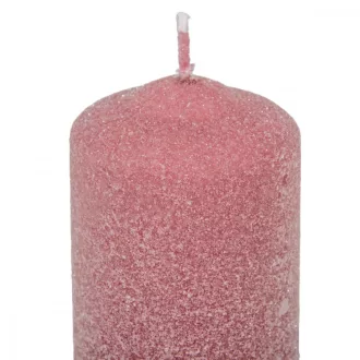   Bársony glitter henger gyertya 50x75mm hús 4db/csom (db ár)