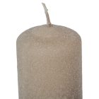 Bársony glitter henger gyertya 50x75mm homok 4db/csom (db ár)