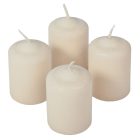 Bársony glitter henger gyertya 50x75mm ivory 4db/csom (db ár)