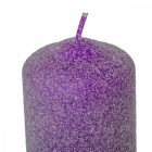Bársony glitter henger gyertya 50x75mm lila 4db/csom (db ár)